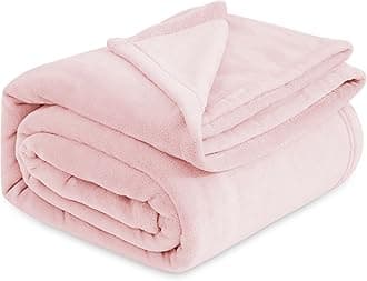 BEDSURE Pink Baby Fleece Blanket - 300GSM Soft Lightweight Plush Cozy Blankets for Boys and Girls,Travel and Bed,43x55