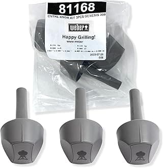 3 Pack Weber 81168 Knobs for Genesis 300 Series Grills (2007-2010)