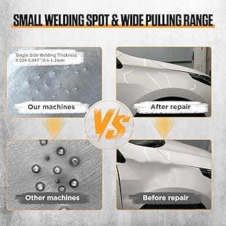OURANTOOLS Stud Welder Dent Repair Kit, 110V Dent Puller Welder with Slide Hammer Dent Puller, 7 Welding Mode Spot Welding Machine for Body Dent Repair