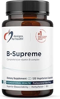 Designs for Health Methylated Vitamin B Complex - Vitamin B Supplements with B12 Vitamins, B1, B3, Niacin, B6, Folate & Biotin - Methylated Multivitamin for Metabolic + Heart Health (120 Capsules)