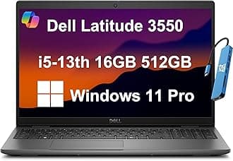 Dell Latitude 3550 3000 Business Laptop (15.6" FHD, Intel 13th Gen 10-Core i5-1335U, 16GB RAM, 512GB SSD), Backlit, Long Battery Life, Ethernet, Wi-Fi 6E, 1080p FHD Webcam, Win 11 Pro, Black – 2024