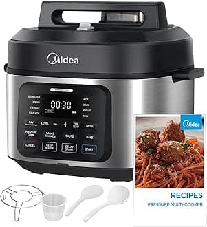 WideMax 12-in-1 Electric Pressure Cooker, 6.5 Quart, 12 Presets, Multi-Functional Programmable Slow Cooker, Rice Cooker, Steamer, Sauté Pan, Cake, Yogurt, Warmer and More