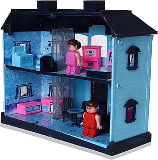 TOYZONE Frozen My Colour Doll House - 24 pcs | Girls Role Playset | Frozen Theme | Pretend Play | Dollhouse Accessories | Imaginative Play | Playhouse | for Kids Age 3+ Years