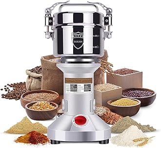 Goldtouch 550g Grain Mill Grinder 2000W Electric Stainless Steel Grain Grinder High-Speed Pulverizer Powder Machine for Dry Wheat, Oats, Corn, Pepper and Coffee Beans (550g Stand Type)