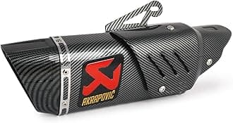 Vagary Akrapovic Exhaust Universal Hexa Cut Slip On Exhaust Silencer Muffler Pipe (CARBON BLACK)
