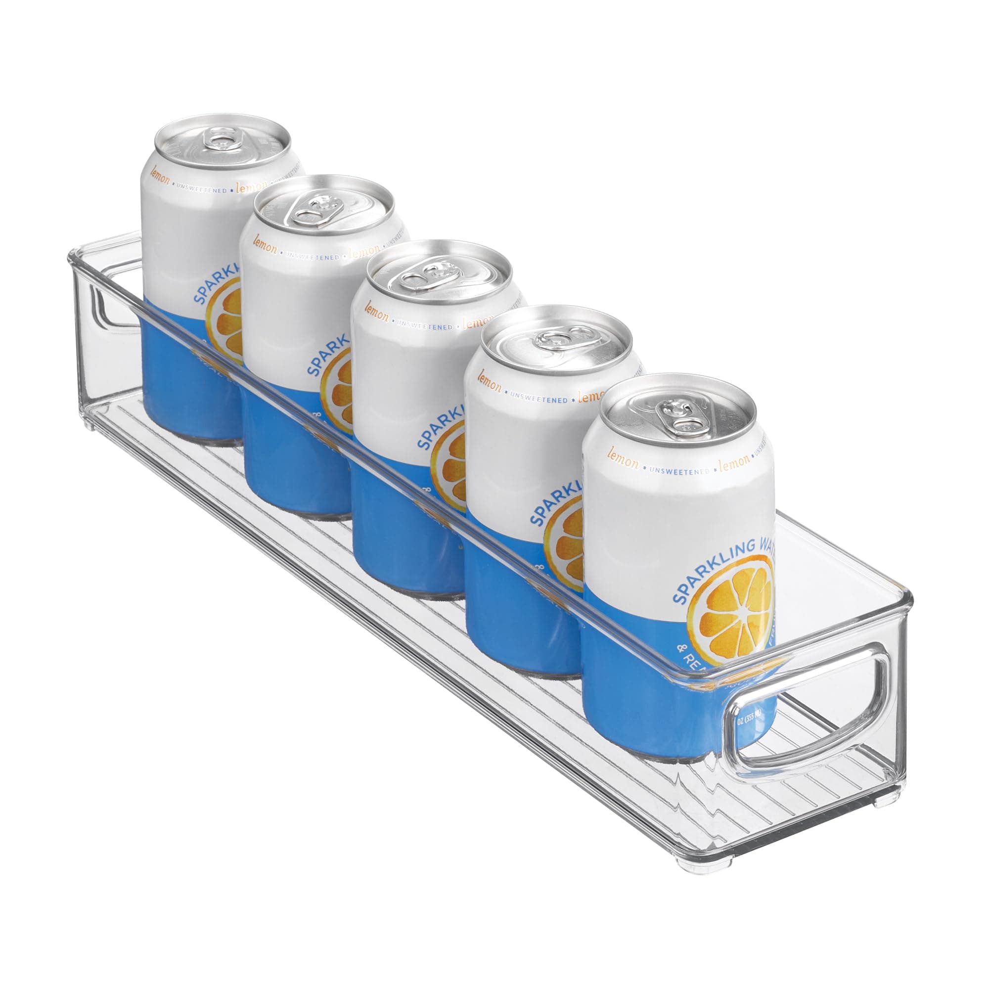 iDesign Slim Clear Plastic Storage Bin, Extra Long Narrow Stackable Organizer for Kitchen and Pantry