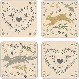CooksmartPack of 4 Woodland Coasters