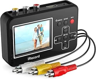 VHS to Digital Converter, Mini Video Capture Device, Record Video from DVD, VCR's, VHS Tapes, Hi8, RCA, TV Box, Camcorder and Gaming Systems