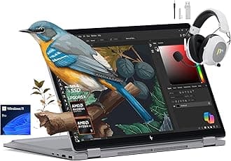 2025 New Envy x360 2-in-1 Laptop, OmniBook X Flip 16" Touchscreen 2K IPS Display, AMD Ryzen AI 7 350, 24GB LPDDR5X RAM, 2TB Gen 4 SSD, Copilot AI, WiFi 6E, w/Microsoft Surface Pen, Win 11 Pro