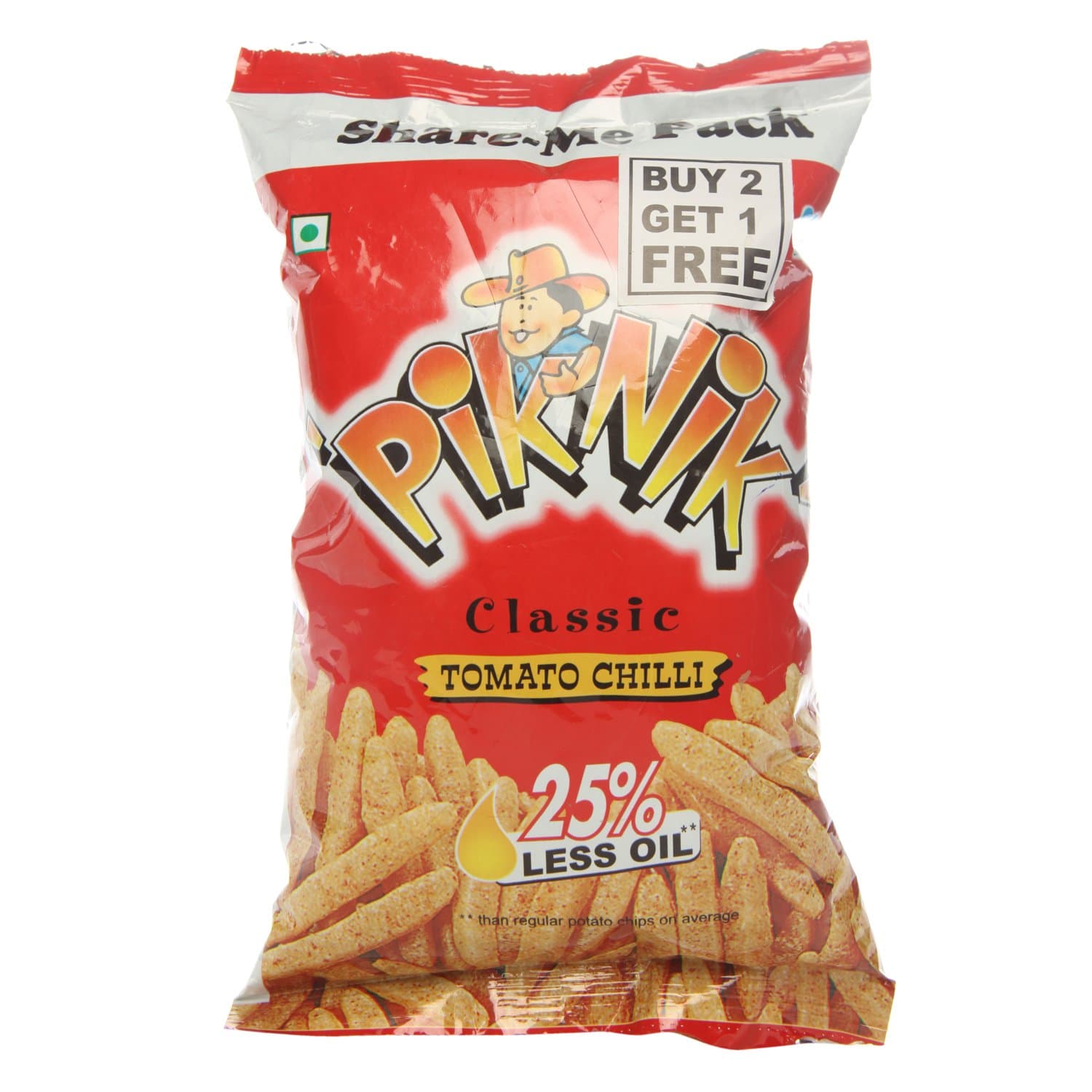 PikNik Snacks - Tomato Chilli, 3x25g Combo Pack