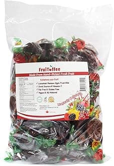 FruiToffee Lavashak Takdis Fruit Leather Candy Size Wrappers 100% Natural Real Fruit Snack, Vegan, Gluten Free Healthy Snack, Non GMO, Fruit Bites -1kg (2.2lbs)