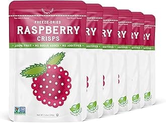Nature's Turn Freeze-Dried Fruit Snacks - Raspberry Crisps - Perfect For School Lunches or an On-The-Go Snack - No Sugar Added, Non GMO, Gluten Free, Nothing Artificial (1.2oz) 6-Pack