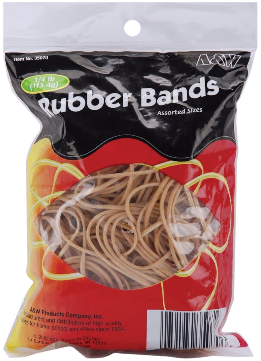 Rubber Bands .25lb, Tan - Assorted Sizes