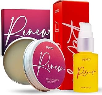 - PIP Release Natural Intimate Oil for Women & Hemp Renew Salve – Moistorizing, Hydrating, and Soothing for Enhanced Sensation and Skin Repair