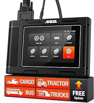 HD3400 Pro Heavy Duty Truck Scanner | DPF Regeneration, Lifetime Free Update, Compatible with Commercial Vehicles with Cummins, Paccar, Caterpillar, Detroit, Volvo, Mack, International Engines