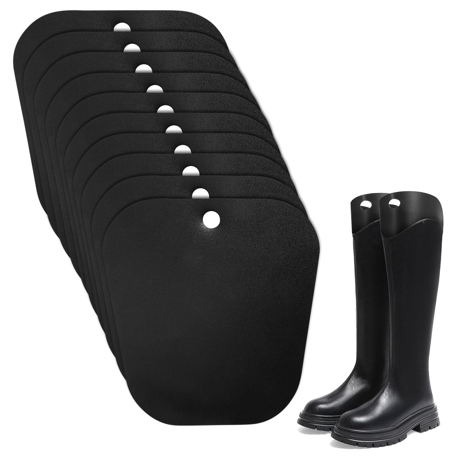 Boot Shapers Form Inserts 10 Pack Reusable Boots Tall Support Shoe Trees Boots Stand Holder Plastic Shoe Holders for Preventing Bending and Creasing