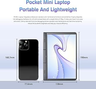 8 inch Mini Laptop Touchscreen Notebook Tablet N150 2-in-1 Handheld Computer Portable Small Pocket PC Win-11, 12GB RAM 128GB SSD, Gigabit/Wi-Fi 6/2MP Camera/G-Sensor/HDMI/PD 30W Charging, With Stylus