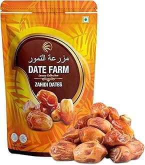 DATE FARM Zahidi Dates Luxury Wet Fresh Dates, 100% Natural, Boosts Immunity, No Added Sugar, Gluten-Free,500 Gram