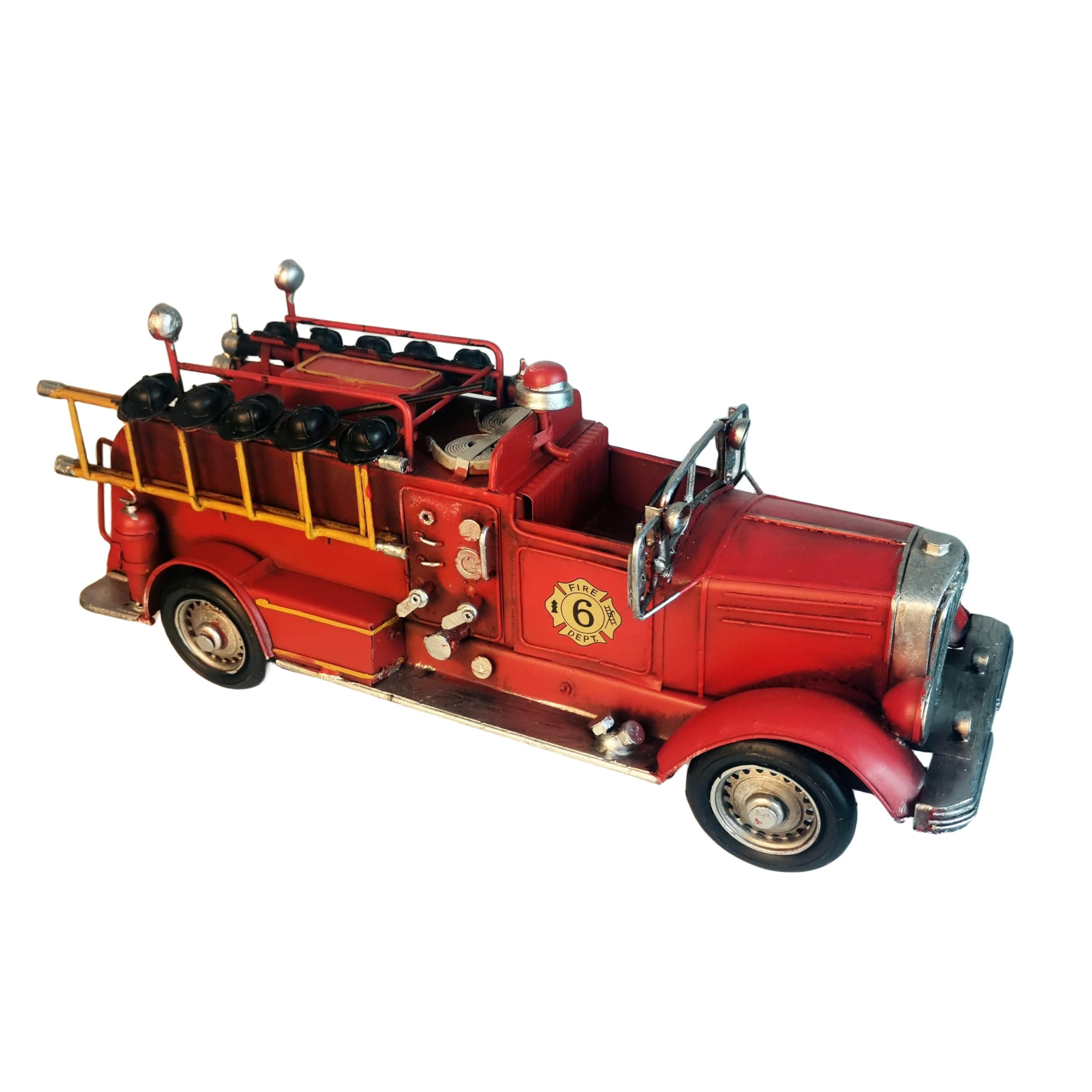 Fire Truck American Antique Decorative Firetruck Model Statue Figurine Retro Style Handcraft Gifts Collectibles…