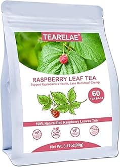 TEARELAE - Raspberry Leaf Tea - 1.5g x 60 Count - Premium Red Raspberry Leaves Tea Bags - Promote a Healthy Pregnancy, Ease Menstrual Cramp - Non-GMO - Caffeine-Free