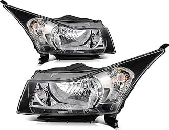 Headlight Assembly Fit For Chevy Cruze 2011-2015 For Chevy Cruze Limited 2016 Black Housing Clear Lens Driver and Passenger Side A02HA01041 A02HA01042 GM2502356 GM2503356 GM2502361 GM2503361