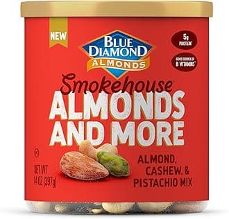 Mixed Nuts Smokehouse Flavored Deluxe Snack Nuts, Almonds, Pistachios, and Cashews, 14oz. Can (Pack of 1)