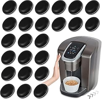 Appliance Sliders for Kitchen Black 24 PCS Self-Adhesive Small Kitchen Appliance Slider Hacks Easy to MovIing & Space Saving Must Have Gadgets Mixer Accessories for countertop