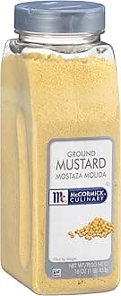 McCormick Culinary Ground Mustard, 16 oz - One 16 Ounce Container of Ground Mustard Powder for a Sharp Tangy Taste, Perfect for Dips, and Sauces