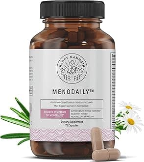 Meno Daily Menopause Vitamins & Supplements for Women, Boost Metabolism, Healthy Skin, Hair and Nails, Hot Flash, Mood Support, 72 Capsules
