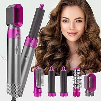 5-in-1 Hot Air Hair Dryer & Styler Tool Set Multifunctional Hair Dryer, Curler, Straightener, Volumizer, Smoother & Interchangeable Attachments for All Types of stylish hair.