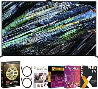 Sony BRAVIA XR A95L 55 inch QD-OLED 4K HDR Smart TV (2023) Bundle with Deco Gear 4K HDMI 2.0 Cable w/Copper Conductors x2 + Premiere Streaming & CPS Exclusive 26 Month Protection (BEACH-CPS-263000)