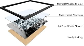 Poster Master Vintage New York Poster - Retro Skate to Work Print - Save Gas Art - Skater Girls Art - Chic Gift for Her, Women, New Yorkers - Decor for Bedroom, Living Room, 11x14 Black Framed