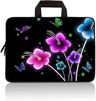 11 11.6 12 12.1 12.5 inch Laptop Carrying Bag Chromebook Case Notebook Ultrabook Bag Tablet Cover Neoprene Sleeve for Apple MacBook Air Samsung Google Acer HP DELL Lenovo Asus (Colorful Flowers)