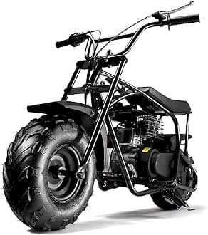 Oryxearth Mini Bike for Kids, 105CC 4-Stroke Kid Gas Powered Off-Road Pocket Pit Trail Motorcycle W/EPA Approved, Up to 28 Mph Weight Support 185 LBS, for Adults and Teens