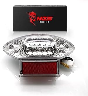 MZS Motorcycle Tail Light LED Integrated Turn Signal Blinker Clear Compatible with HAYABUSA GSX1300R GSXR1300 1999-2007 / GSX600 GSX600F GSX750 GSX750F 2003-2006