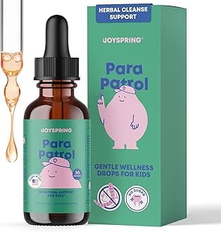- JoySpring ParaPatrol Kids’ Herbal Blend – Alcohol-Free Liquid Supplement with Black Walnut and Wormwood Extract | Supports Digestive Health | Natural Raspberry Flavor – 30 Servings