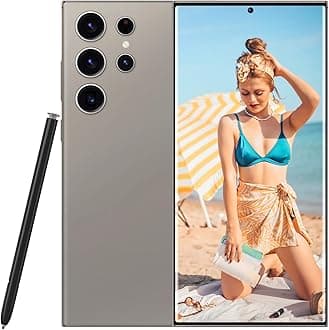 viqeeS24 Ultra Unlocked Phone 5G Cell Phone,Smartphone with Tool Pen, Android 14.0 Cell Phone 6GB+256GB Dual SIM Dual Standby,Fast Charging and OTG (Gray)
