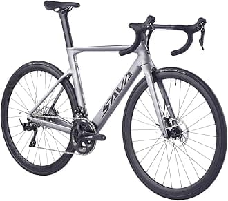 SAVADECKCarbon Road Bike, T800 Carbon Fiber Frame 700C Racing Bicycle with 105 R7000 22S Groupset and Mechanical Disc Brake Ultra-Light Carbon Bike for Men and Women.