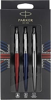 Jotter London Trio Discovery Pack: Royal Blue Ballpoint Pen, Red Kensington Gel Pen & Stainless Steel Mechanical Pencil (2032740)