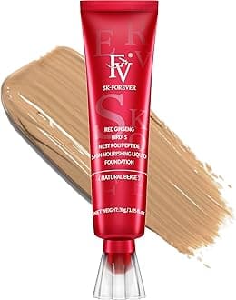 FV Foundation Long Lasting Medium Coverage with Matte Finish Up to 12 Hours Waterproof Foundation Oil Free and Lightweight for Oily Skin, 30ml(NATURAL BEIGE)