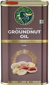 GirOrganic groundnut oil 5 litre | Kacchi Ghani | Virgin | Unrefined | Cold pressed |100% Natural cooking oil | Gopal Ratna Award Winner 2023