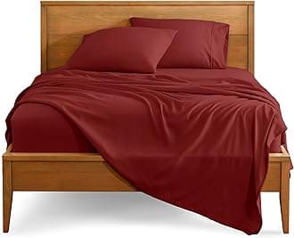 Bare Home Full Sheet Set - 1800 Ultra-Soft Microfiber Full Bed Sheets - Double Brushed - Deep Pockets - Easy Fit - 4 Piece Set - Bed Sheets (Full, Rosewood)