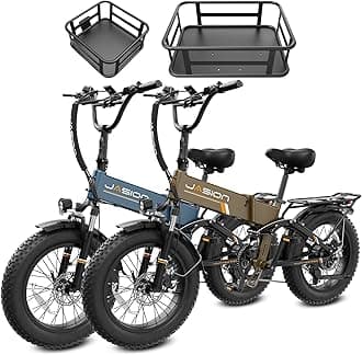 Jasion X Hunter/PRO Electric Bike for Adults,1800W/1400W Peak 20''Fat Tire Foldable Ebike,Folding E Bike Up to 80/70 Miles Range,720/624WH Removable Battery,30 MPH E Bike,Certified by UL2849