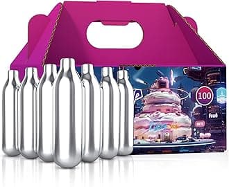 Whipped Cream Chargers N2O Nitrous Oxide 9-Gram Cartridge for Whipped Cream Dispenser, 100 Pack