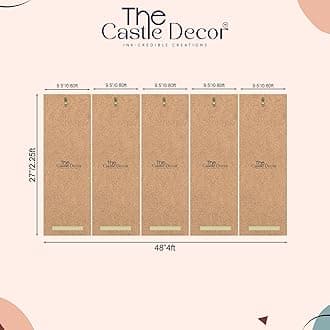 The Castle Decor Golden Deer Wall Painting for Living Room Big Size - Deer Wall Painting for Bedroom, Office, Drawing Room, Hotel - Elegant Wall Decor Art for Home Decoration, Gifting (27x48 inch)