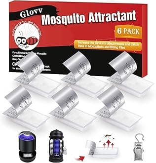 6 Lures Octenol Mosquito Cartridge, Mosquito Attractant Bait Refill, Mosquito Bait Octenol Lure for Bug Zapper & Fly Traps, Compatible with All Flying Mosquito Insect Trap