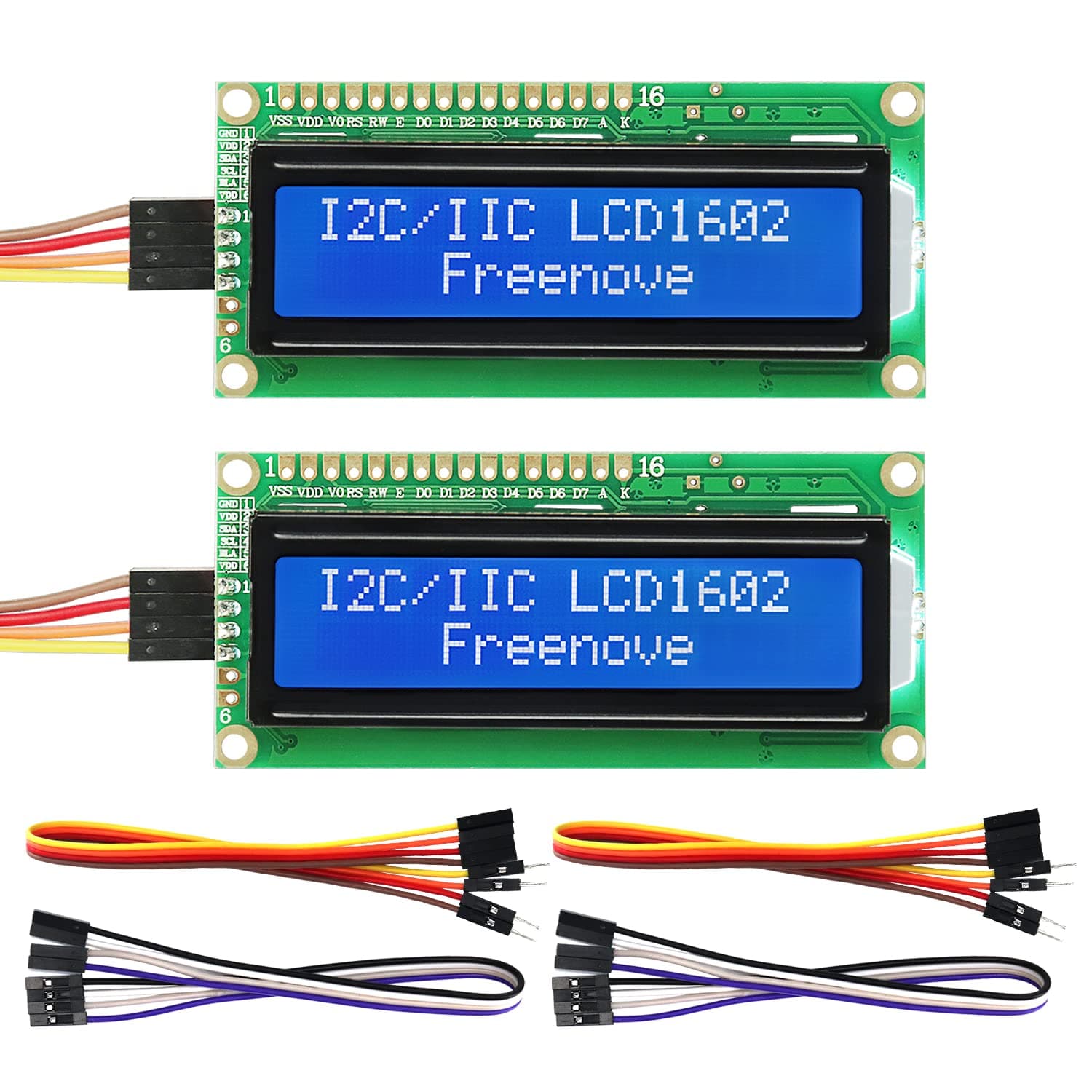 I2C LCD 1602 Module (2 Pack), New Type IIC TWI Serial 16x2 Display, Compatible with Arduino Raspberry Pi Pico ESP32 ESP8266