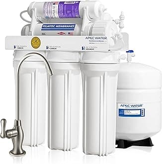 Reverse Osmosis Water Filter, Alkaline 6-Stage RO System, pH+ Remineralization for Natural Spring Taste, Under Sink Filter WQA Certified to Remove 1K+ Impurities, 90 GPD - RO-PH90
