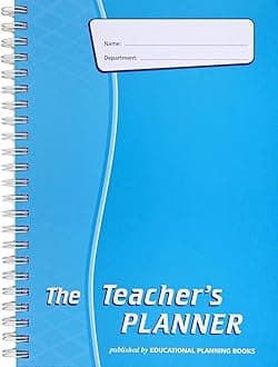 Educational Planning Books - The Teachers Planner Wirobound 2025-26 | A4 Teacher Planner & Academic Diary, Page-a-Day Teacher Notebook in 10 Periods per Day - Turquoise (TP5-T)