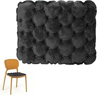 ONTYZZ Inflatable Seat Cushion Lightweight Airplane Seat Cushion Stadium Seat Travel Cushion for Climbing Hiking Office Airplane, Double-Sided Crystal Velvet Black